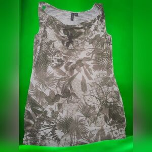 *0347 Relativity leaf tank blouse women Small